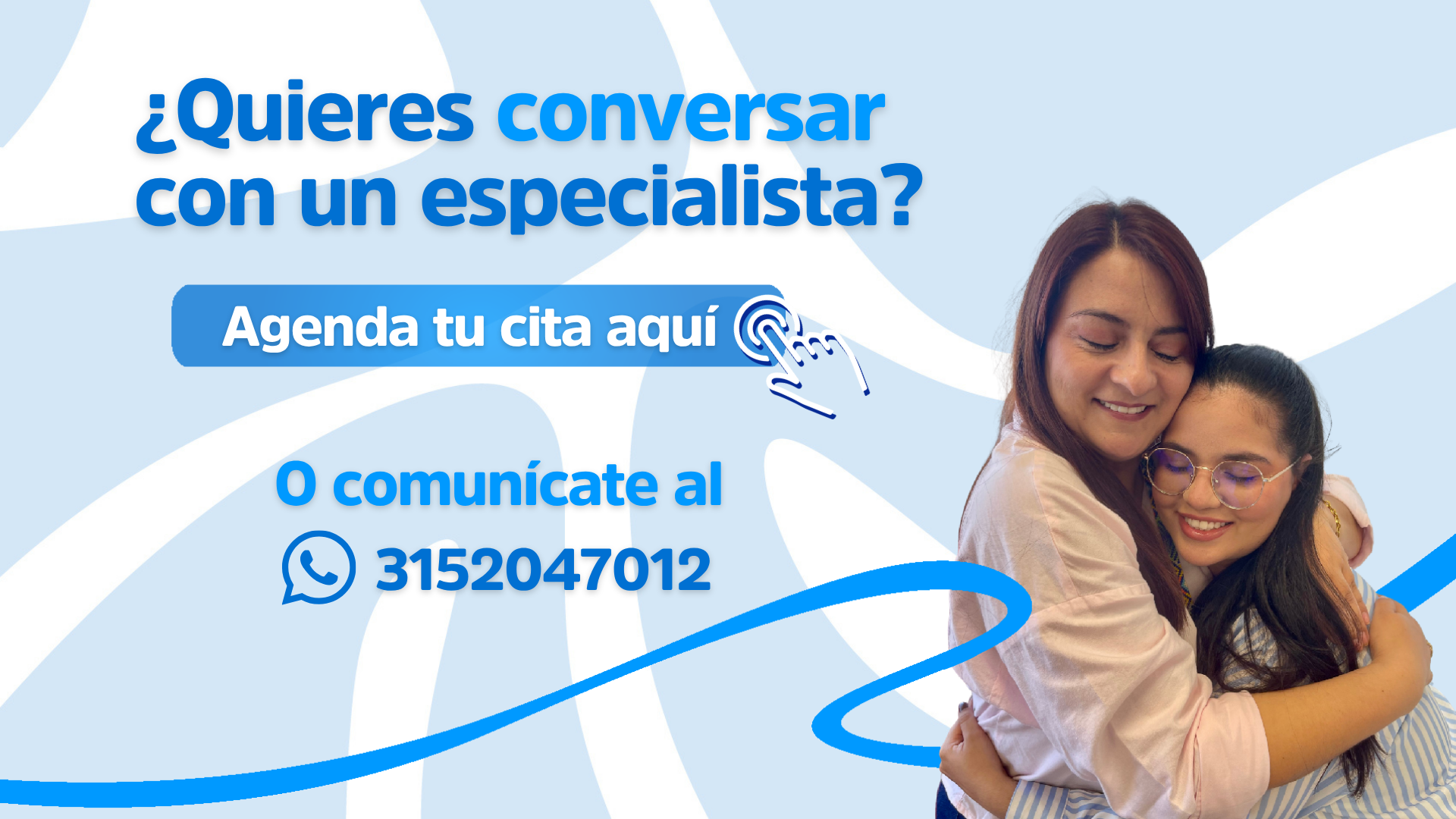 Quieres conversar con un especialista? Agenda tu cita aquí o comunícate al 3152047012